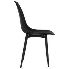 Dining Chairs 6 pcs Black PP - Minimalist Style, Easy to Clean