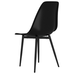 Dining Chairs 6 pcs Black PP - Minimalist Style, Easy to Clean