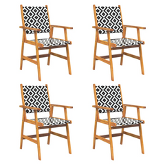 5 Piece Garden Dining Set - Solid Wood Acacia