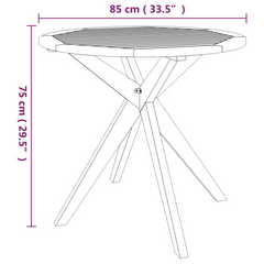 5 Piece Garden Dining Set - Solid Wood Acacia