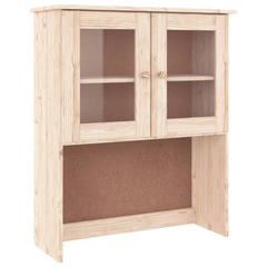 Highboard 77x35x188 cm - Solid Pine Wood Tall Cabinet with Ample Storage and Display Options