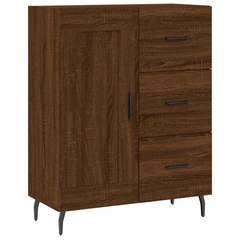 Highboard in Brown Oak - Stylish and Durable Storage Solution (69.5x34x180 cm, Engineered Wood)