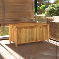 Garden Storage Box 110x52x55cm Bamboo - Versatile Outdoor & Indoor Storage Solution