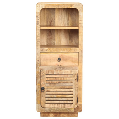 Highboard 45x32x110 cm | Rough Mango Wood | Vintage Charm | Ample Storage Space