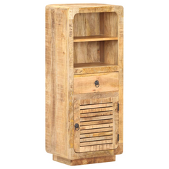 Highboard 45x32x110 cm | Rough Mango Wood | Vintage Charm | Ample Storage Space