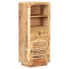 Highboard 45x32x110 cm | Rough Mango Wood | Vintage Charm | Ample Storage Space