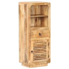 Highboard 45x32x110 cm | Rough Mango Wood | Vintage Charm | Ample Storage Space