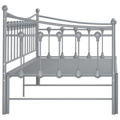 Versatile Pull-out Sofa Bed Frame without Mattress - Grey Metal, 90x200 cm