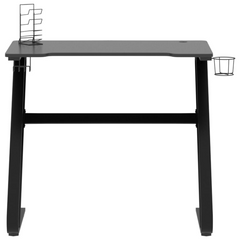 Gaming Desk with ZZ Shape Legs Black 90x60x75 cm