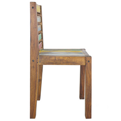 Dining Chairs 4 pcs - Solid Reclaimed Wood, Eco-Friendly, Vintage-Style Charm