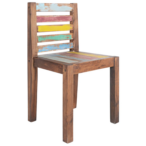 Dining Chairs 4 pcs - Solid Reclaimed Wood, Eco-Friendly, Vintage-Style Charm