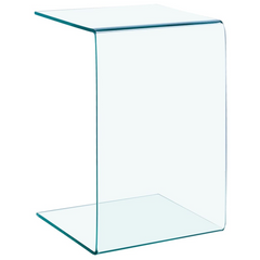 Side Table 40x40x60 cm Tempered Glass