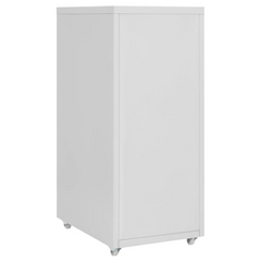 Mobile File Cabinet - Durable Grey Metal, 6 Drawers, 28x41x69 cm, with Wheels