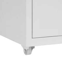 Mobile File Cabinet - Durable Grey Metal, 6 Drawers, 28x41x69 cm, with Wheels