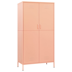 Pink Steel Wardrobe 90x50x180 cm - Durable, Chic & Spacious Storage Solution