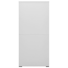 Light Grey Steel Filing Cabinet with 4 Drawers and Lock - 46x62x133 cm