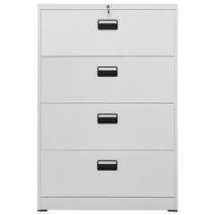 Filing Cabinet Light Grey 90x46x134 cm Steel - Durable and Versatile Storage Solution