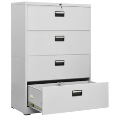 Filing Cabinet Light Grey 90x46x134 cm Steel - Durable and Versatile Storage Solution