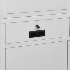 Steel Office Cabinet with Lock | Light Grey 90x40x180 cm | Durable & Secure Filing Storage Solution