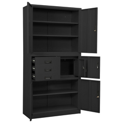 Office Cabinet Anthracite Steel 90x40x180 cm - Durable Storage Solution for Organized Workspace