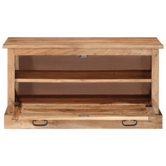 Solid Acacia Wood Shoe Storage Bench - Comfortable, Durable, and Stylish - 85x40x45 cm