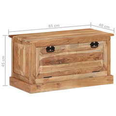 Solid Acacia Wood Shoe Storage Bench - Comfortable, Durable, and Stylish - 85x40x45 cm