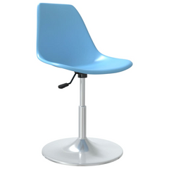 Set of 4 Blue Swivel Dining Chairs – Modern & Comfortable Adjustable PP Seats