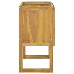 Solid Wood Teak Bathroom Cabinet - 90x40x75.5 cm | Stylish & Durable Storage Solution for Your Bathroom