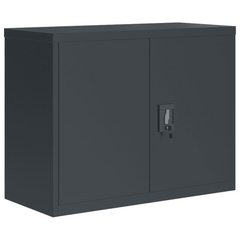 Anthracite Steel File Cabinet - 90x40x70 cm - Durable & Secure Office Storage