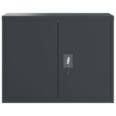 Anthracite Steel File Cabinet - 90x40x70 cm - Durable & Secure Office Storage