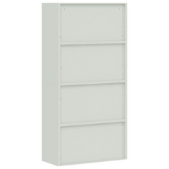 File Cabinet - Light Grey & Dark Grey Steel - 90x40x180 cm - Lockable with Adjustable Shelves