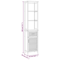 Bathroom Cabinet 42x29x182 cm Solid Wood Walnut