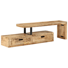 TV Stand Solid Wood Mango - Antique-Style Design, Spacious Storage, Displaying Function