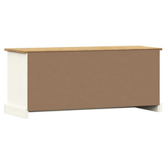 Shoe Bench VIGO White - 106x35x45 cm, Solid Pine Wood, Modern Entryway Storage Solution