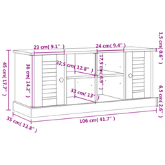 Shoe Bench VIGO White - 106x35x45 cm, Solid Pine Wood, Modern Entryway Storage Solution