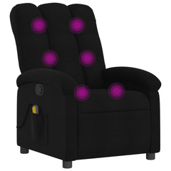 Ultimate Comfort: Massage Recliner Chair in Black Fabric