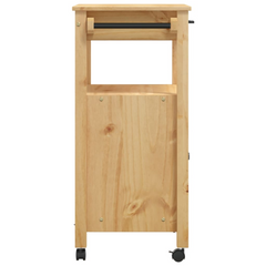 Kitchen Trolley 60x40x90 cm | Solid Pine Wood, Vintage Style, Ample Storage & Easy Mobility