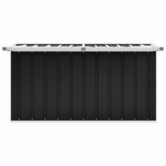 Garden Storage Box Anthracite 129x67x65 cm - Sturdy Galvanized Steel Outdoor Storage Solution