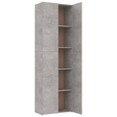 Office Cabinet Concrete Grey 60x32x190 cm Engineered Wood | Minimalist Style, Sturdy and Durable