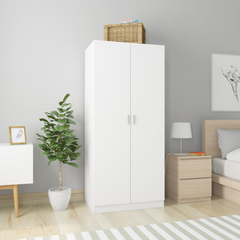 Wardrobe White 80x52x180 cm - Premium Engineered Wood