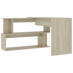 Stylish Corner Desk in Sonoma Oak - 200x50x76 cm | Space-Saving Engineered Wood