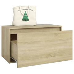 Sonoma Oak Hall Bench 80x40x45 cm - Stylish Engineered Wood Storage Solution