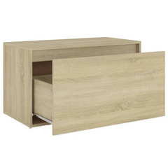 Sonoma Oak Hall Bench 80x40x45 cm - Stylish Engineered Wood Storage Solution