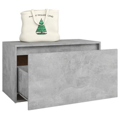 Modern Hall Bench with Storage Drawer, 80x40x45 cm, Concrete Grey Engineered Wood – Stylish & Practical Furniture