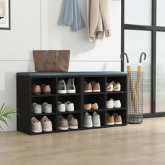 Black Shoe Cabinets 2 pcs - Sleek & Practical 52.5x30x50 cm