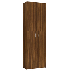 Office Cabinet Brown Oak 60x32x190 cm - Premium Engineered Wood