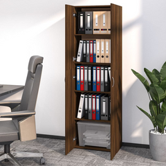 Office Cabinet Brown Oak 60x32x190 cm - Premium Engineered Wood