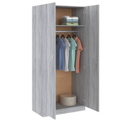 vidaXL Wardrobe Grey Sonoma 90x50x200 cm - Premium Engineered Wood