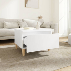 White Side Table 50x46x35 cm - Modern & Stylish Engineered Wood Table