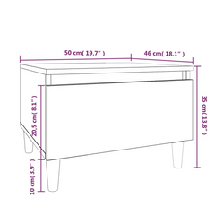 White Side Table 50x46x35 cm - Modern & Stylish Engineered Wood Table